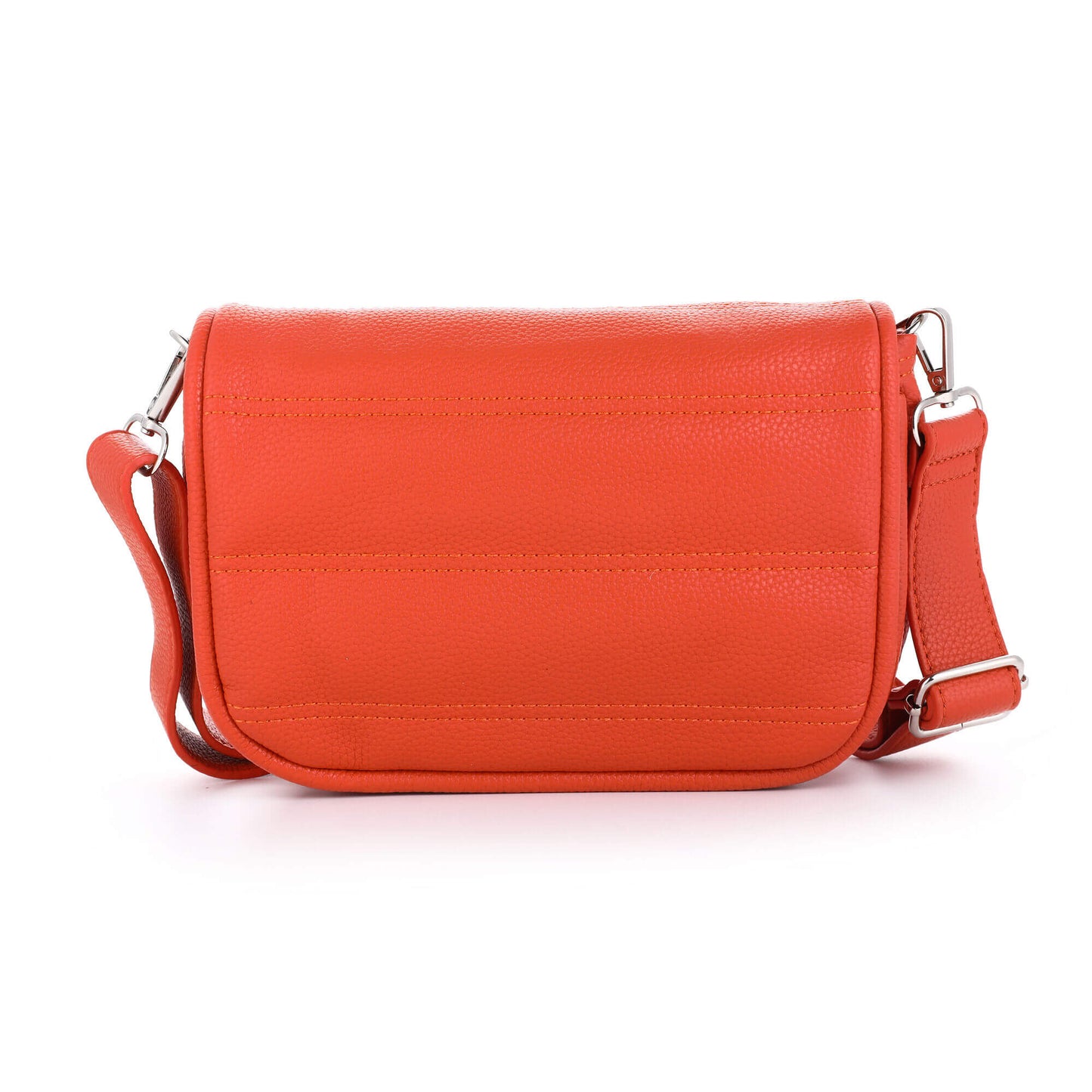 Crossbody tas 20x16x7cm oranje verstelbare schouderband magneet drukkers zakje rits