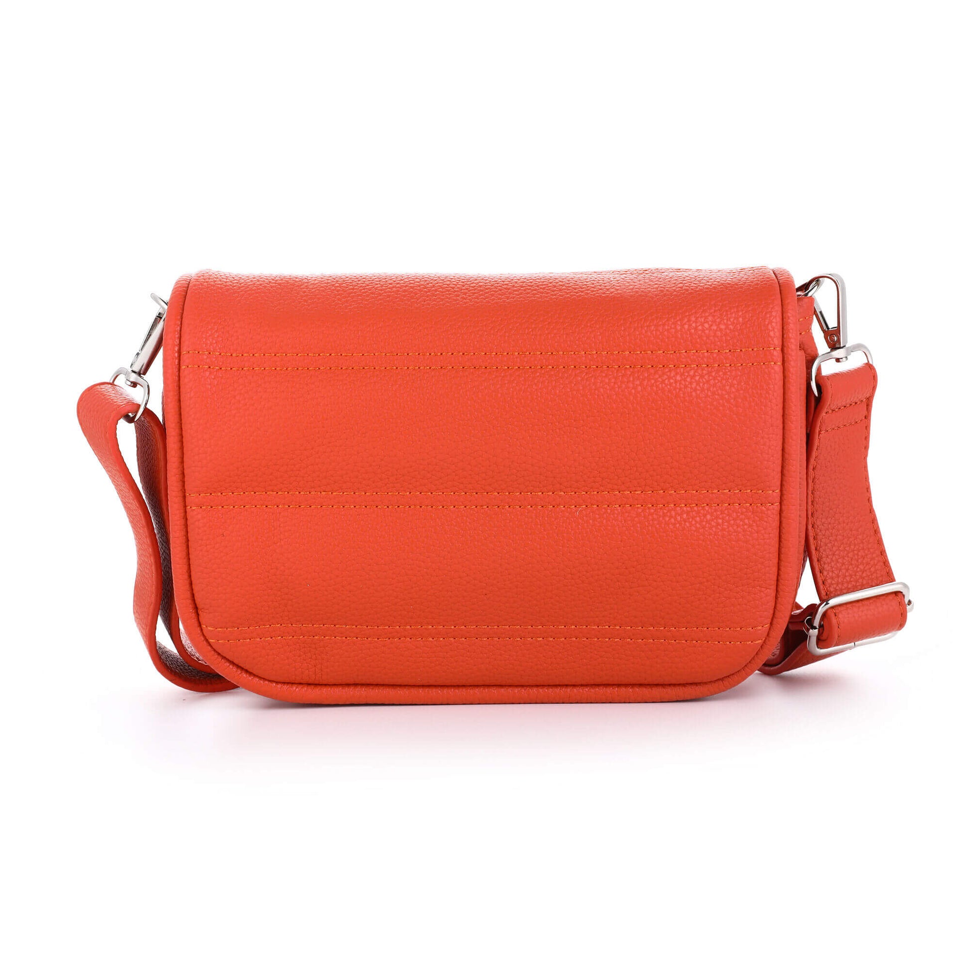 Crossbody tas 20x16x7cm oranje verstelbare schouderband magneet drukkers zakje rits