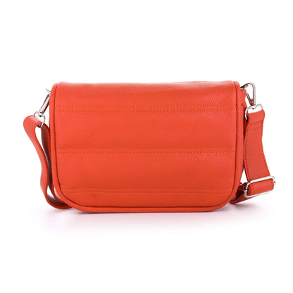 Crossbody tas 20x16x7cm oranje verstelbare schouderband magneet drukkers zakje rits