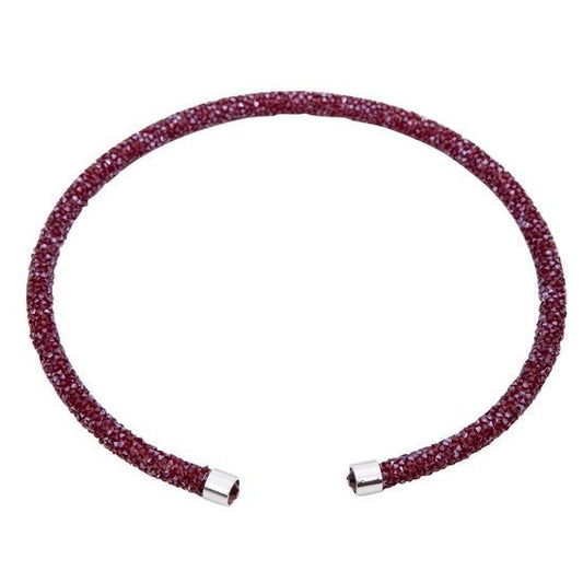 Crystaldust ketting - donker rood - Medase