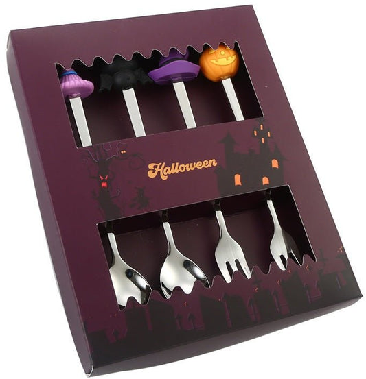 Cutlery set – 4 - delige RVS bestekset met halloween decoratie - Medase