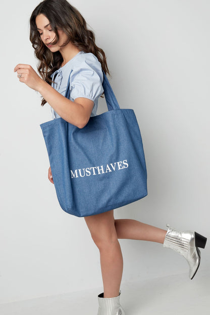 Denim Shopper Tas – MUSTHAVES – Grote Jeans Tote Bag - Medase