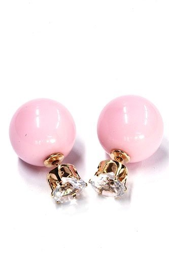 Double dots roze/strass - Medase