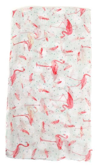 Dunne sjaal flamingo - Groen - Medase