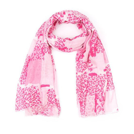 Dunne sjaal luipaard - Fushia - Medase