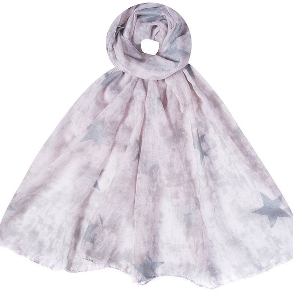 Dunne Sjaal met Glitter Sterren - Viscose Sjaal 180x80cm - Medase