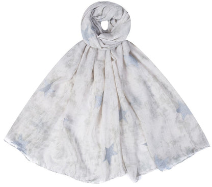 Dunne Sjaal met Glitter Sterren - Viscose Sjaal 180x80cm - Medase