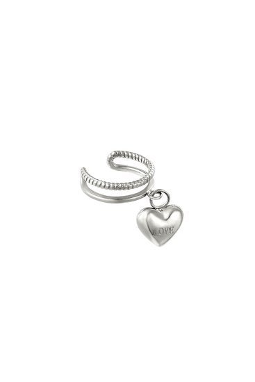 Earcuff love heart - Zilver - Medase