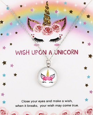 Eenhoorn/unicorn ketting op giftcard 3 - Medase