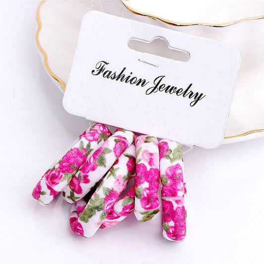 Elastiek soft - Flower power pink - Medase
