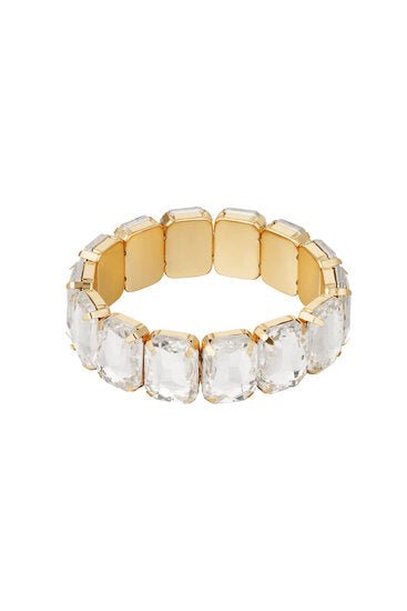 Elastische armband bling - Goud/Wit - Medase