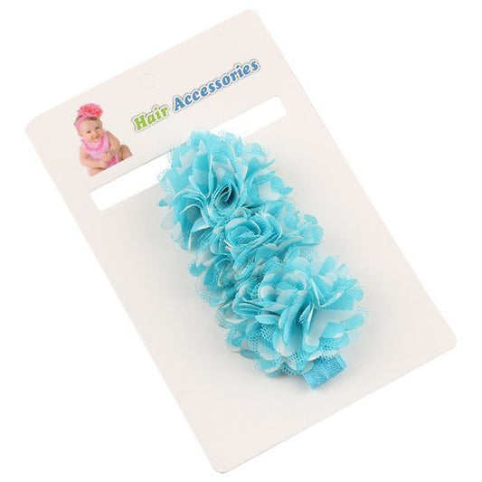 Elastische haarband blauw/wit - Medase