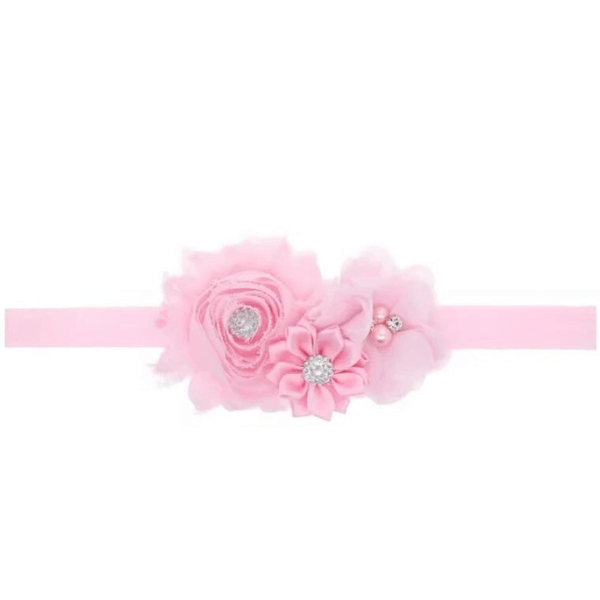 Elastische haarband flowers - Roze - Medase
