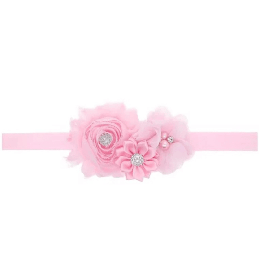 Elastische haarband flowers - Roze - Medase