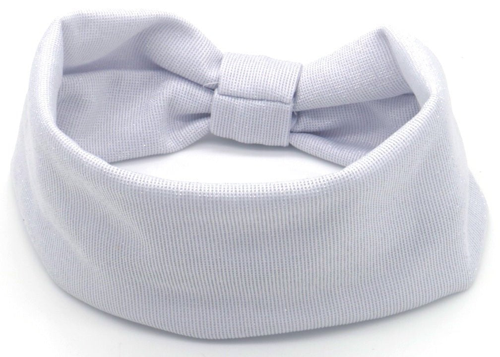 Elastische Haarband met Glitter - Brede Hoofdband 8cm met Strik - Medase