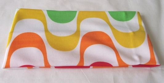 Elastische retro haarband oranje/geel - Medase