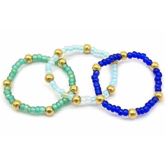 Elastische ringen set blauw/groen - Medase
