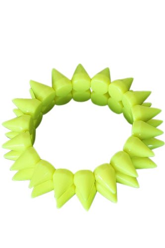 Elastische spike armband - Geel - Medase