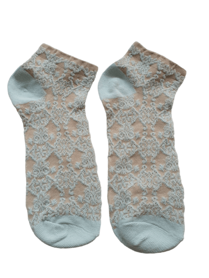 Enkel Sokken brenda - Beige/blauw - Medase