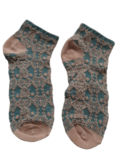 Enkel Sokken brenda - Groen/Beige - Medase