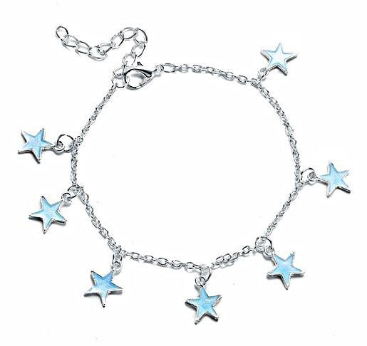 Enkelbandje blue stars - Medase
