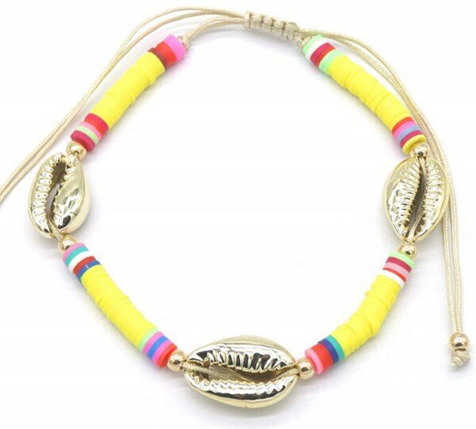 Enkelbandje gouden schelp - Geel - Medase
