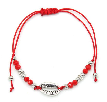 Enkelbandje schelp - Rood - Medase