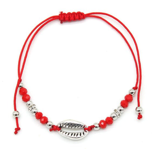 Enkelbandje schelp - Rood - Medase