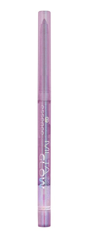 Essence Metal Glam oogpotlood 02 Chromefinity metallic lila roze eyeliner waterlijn langdurig