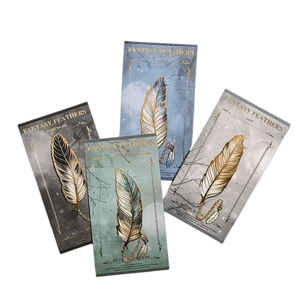 Fantasy Feathers Metalen Boekenlegger Goud - Veer Design 16,5cm - Medase