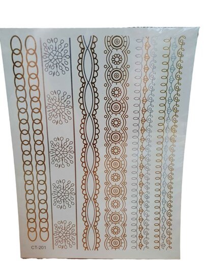 Flash tattoos CT 201 Goud/Zilver - Medase