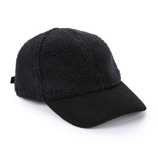 Teddy pet baseball cap fluffy 56-58cm zwart warm cozy herfst winter