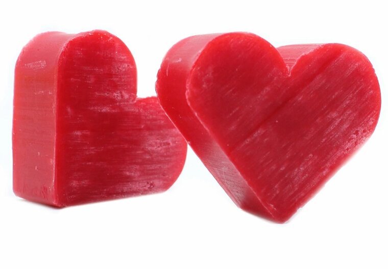 Gastenzeepje hart - Raspberry. - Medase