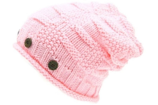 Gebreide wintermuts - roze - Medase