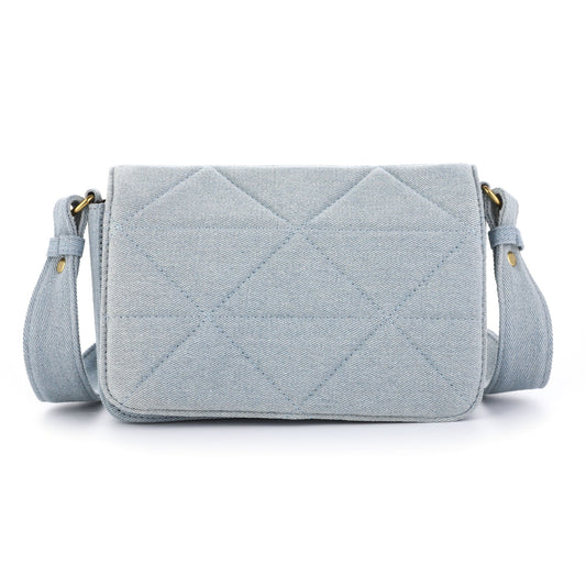 Gewatteerde Crossbody Tas Jeans - Schoudertas Quilted Denim - Medase
