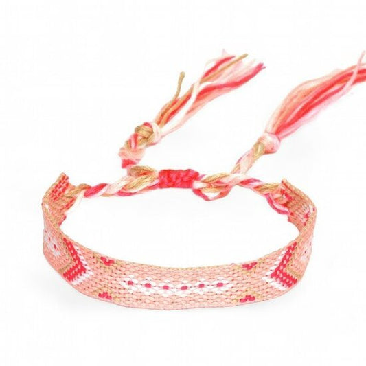 Geweven armband - Roze - Medase