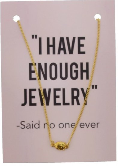Giftcard met ketting - Gold boeddha - Medase