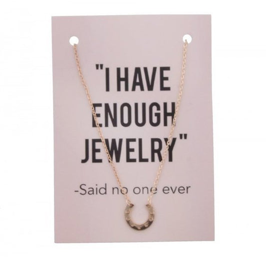 Giftcard met ketting - Hoefijzer - Medase