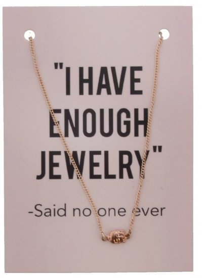 Giftcard met ketting - Rose gold boeddha - Medase
