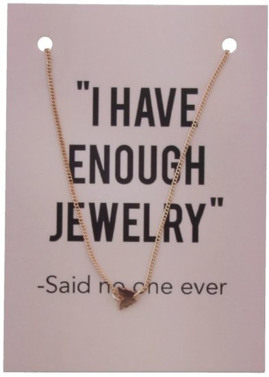 Giftcard met ketting - Rose gold vlinder - Medase