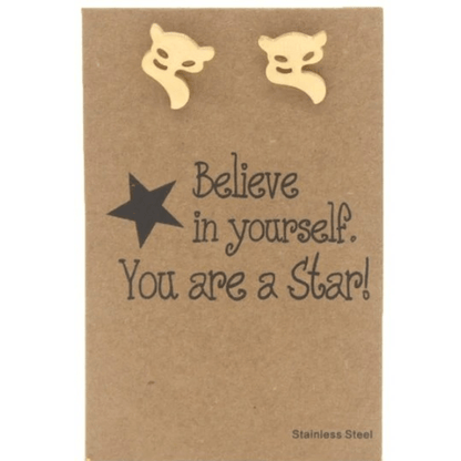 Giftcard met oorbellen - Foxy goud - Medase