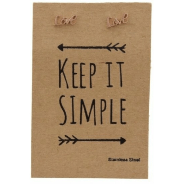 Giftcard met oorbellen - Love - Medase