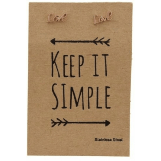 Giftcard met oorbellen - Love - Medase