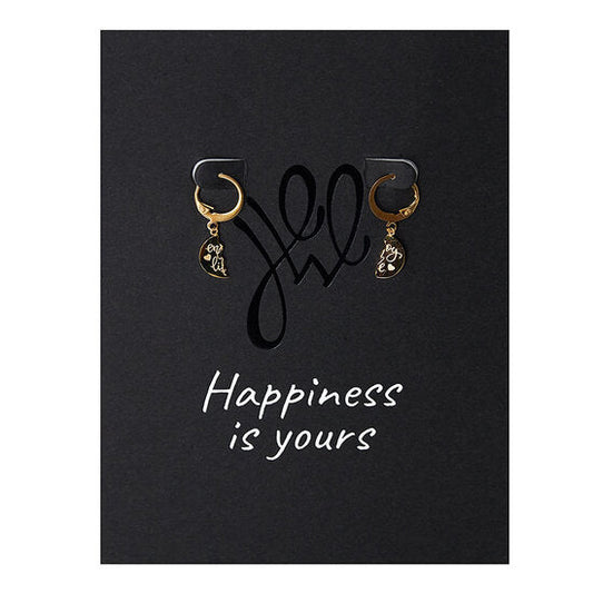 Giftcard Stainless steel oorbellen - Enjoy life - Goud - Medase