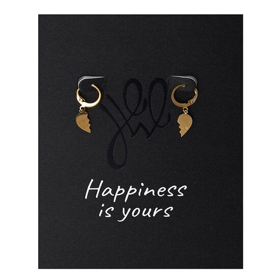 Giftcard Stainless steel oorbellen - mom my hero - Goud - Medase
