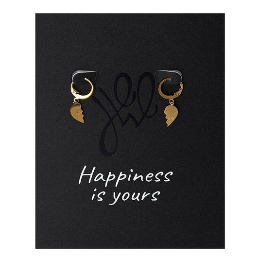Giftcard Stainless steel oorbellen - mom my hero - Goud - Medase