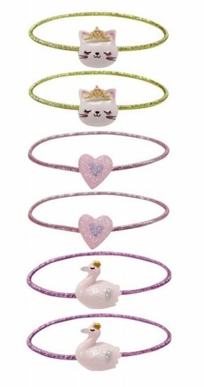 Glitter haarelastiekjes kat - Medase