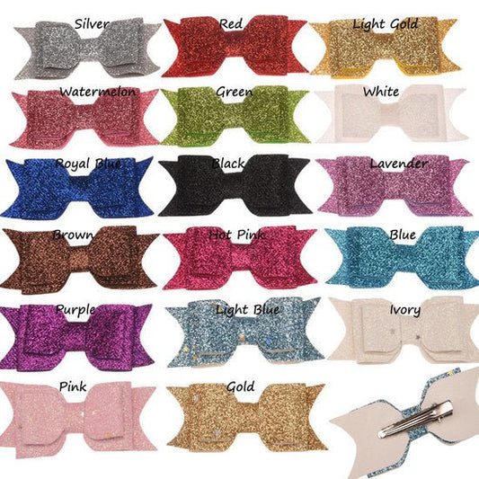 Glitter strik speldjes - Div kleuren - Medase