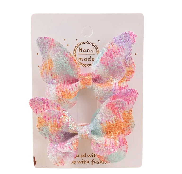 Glitter Vlinder Haarspeldjes - Div kleuren - Set van 2 Stuks - Medase