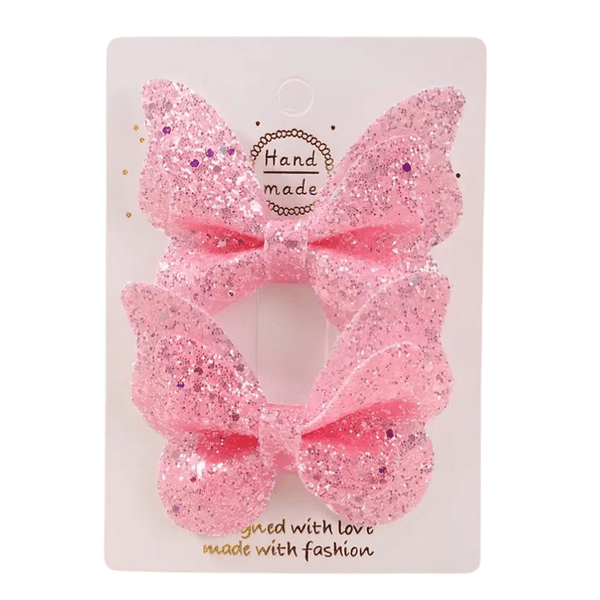 Glitter Vlinder Haarspeldjes - Div kleuren - Set van 2 Stuks - Medase